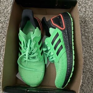 Adidas Kids Neon Green and Black Sneakers